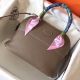 Hermes Bolide 27 Handmade Bag In Taupe Clemence Leather