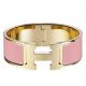 Hermes Pink Enamel Clic Clac H PM Bracelet