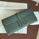 Hermes Jige Elan 29 Clutch Bag In Vert Amande Epsom Leather