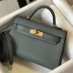 Hermes Kelly Mini II Bag In Vert Amande Epsom Leather GHW