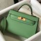 Hermes Kelly Mini II Bag In Vert Criquet Epsom Leather GHW