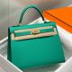 Hermes Kelly 25cm Sellier Bag In Vert Jade Epsom Leather