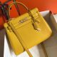 Hermes Kelly 28cm Bag In Yellow Clemence Leather GHW