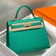 Hermes Kelly 28cm Bag In Vert Jade Epsom Leather PHW