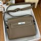 Hermes Kelly Messenger Bag in Taupe Clemence Leather