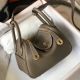 Hermes Lindy Mini Bag In Taupe Clemence Leather GHW