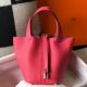 Hermes Picotin Lock 18 Bag In Rose Lipstick Clemence Leather