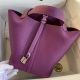 Hermes Picotin Lock 18 Handmade Bag in Anemone Clemence Leather