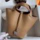 Hermes Picotin Lock 18 Handmade Bag in Chai Clemence Leather