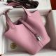 Hermes Picotin Lock 18 Handmade Bag in Mauve Sylvestre Clemence Leather