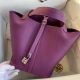 Hermes Picotin Lock 22 Handmade Bag in Anemone Clemence Leather
