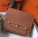 Hermes Mini Sac Roulis 18cm Bag In Brown Evercolor Calfskin