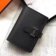 Hermes Bearn Mini Wallet In Black Epsom Leather