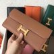 Hermes Constance Long Wallet In Gold Epsom Leather