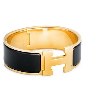 Hermes Black Enamel Clic Clac H PM Bracelet